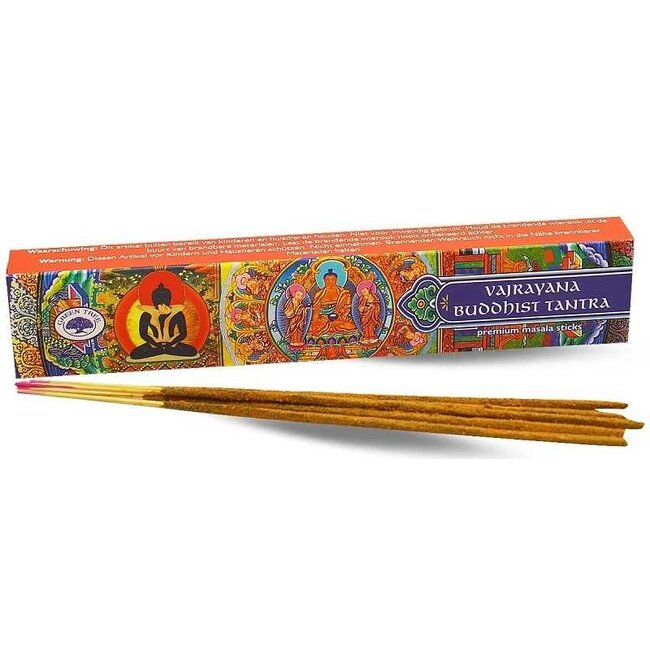 Vajrayana Buddhist Tantra Incense Masala - 12 Sticks/Box 15g - Green Tree