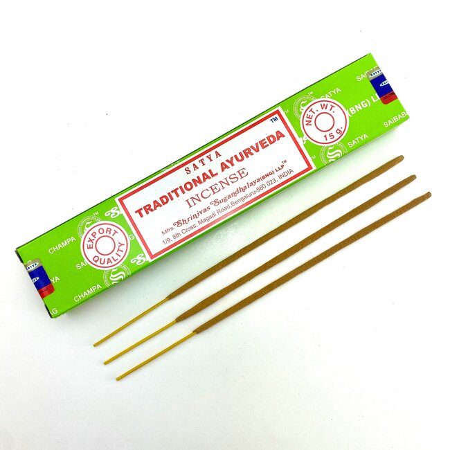 Traditional Ayurveda Incense -12 Sticks in Box 15g - Satya