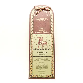 Taurus (Magnolia) Incense Sticks - Zodiac Horoscope 25g - R Expo