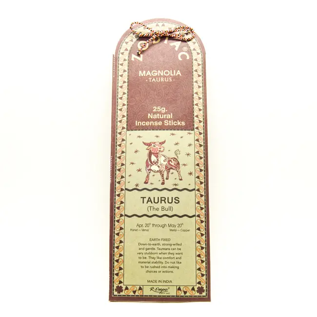 Taurus (Magnolia) Incense Sticks - Zodiac Horoscope Astrology 25g - R Expo