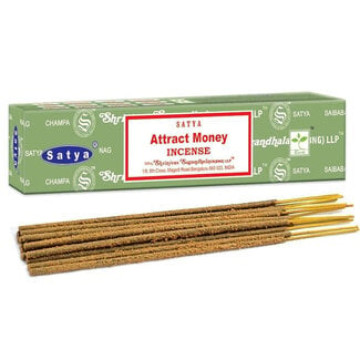 Attract Money Incense -12 Sticks/Box 15g - Satya