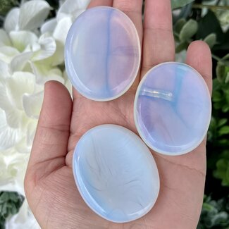 Opalite Worry (Thumb Fidget Relaxation Pocket) Stones - Large Oval