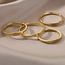11:11 Gold Plated Rings - Size 7 Simple Stackable