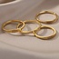 11:11 Gold Plated Rings - Size 8 Simple Stackable