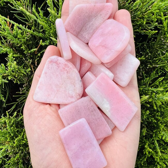 Pink Petalite (Angelic Quartz) Slice Slab Flat - Polished