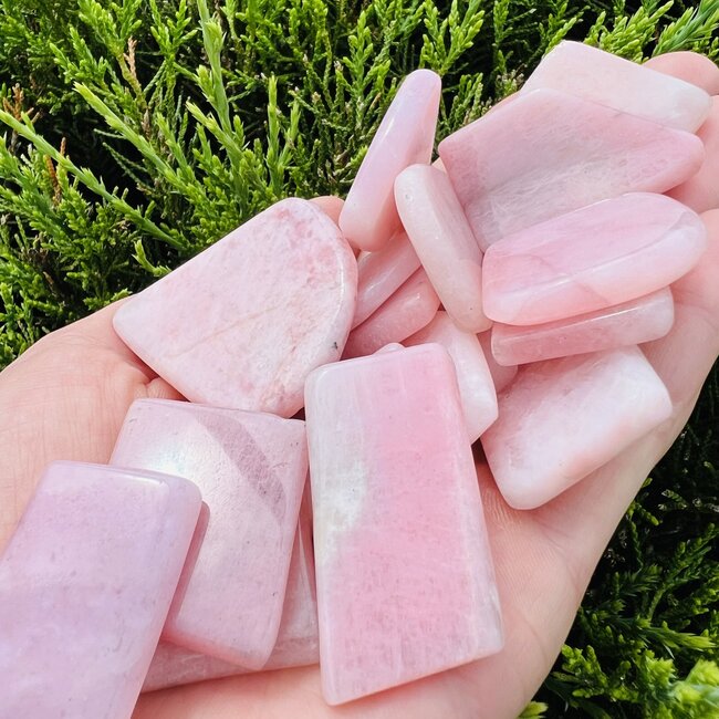 Pink Petalite (Angelic Quartz) Slice Slab Flat - Polished