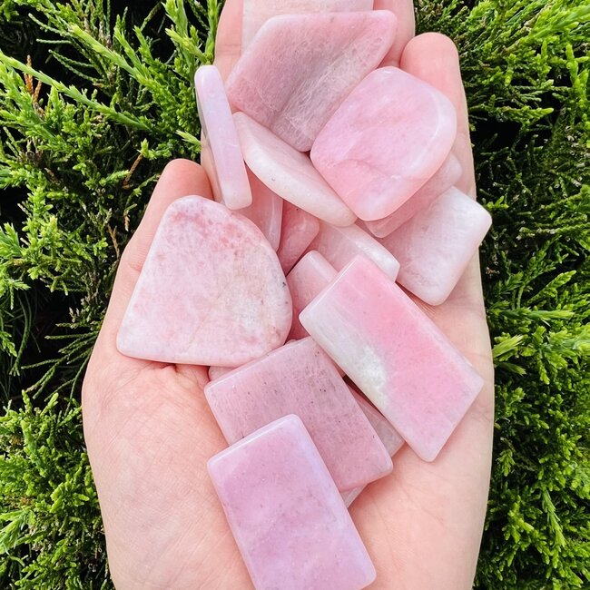 Pink Petalite (Angelic Quartz) Slice Slab Flat - Polished