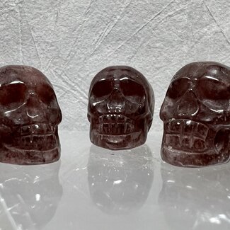 Strawberry Quartz (Red Guava) Skull - Extra Small