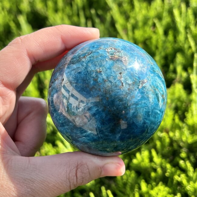 Blue Apatite Sphere Orb-65mm