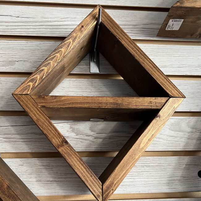 Diamond Wooden Crystal Display Shelf Holder - Small