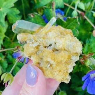 Golden Selenite Specimen (Medium) Cluster - Rough Raw Natural (Peru)