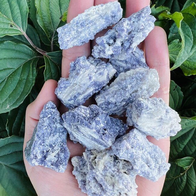 Purple Fluorite on Barite after Laumentite (Pseudomorph) - Rough Raw Natural