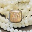 Golden Sunstone Ring - Size 7.5 Square - Sterling Silver