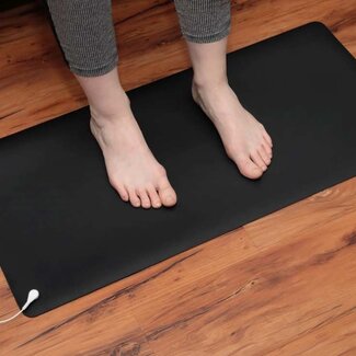 Grounding Earthing Mat (25"x10") - EMF Protection Ground Pad for Desk, Bed, and Wellness Therapy