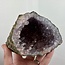 Amethyst Geode Specimen (Pair) - Stalactite with Red Hematite Inclusions - Rough Raw Natural