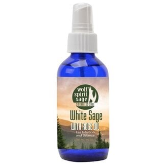 White Sage with Rose Oil Spray - 4 oz Sage Smudge