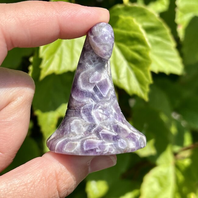 Amethyst Witch's Pointed Hat - Witches Samhain 2" Carving
