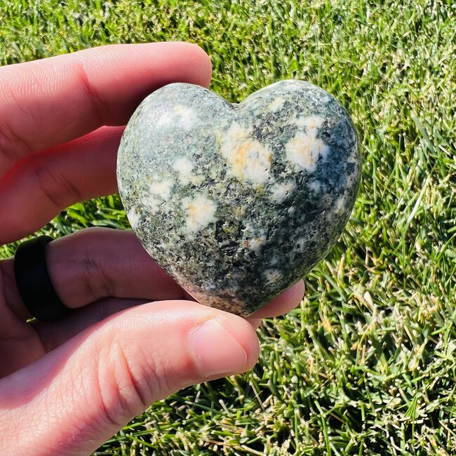 Stonehenge Preseli Bluestone Puffy Heart - 55mm