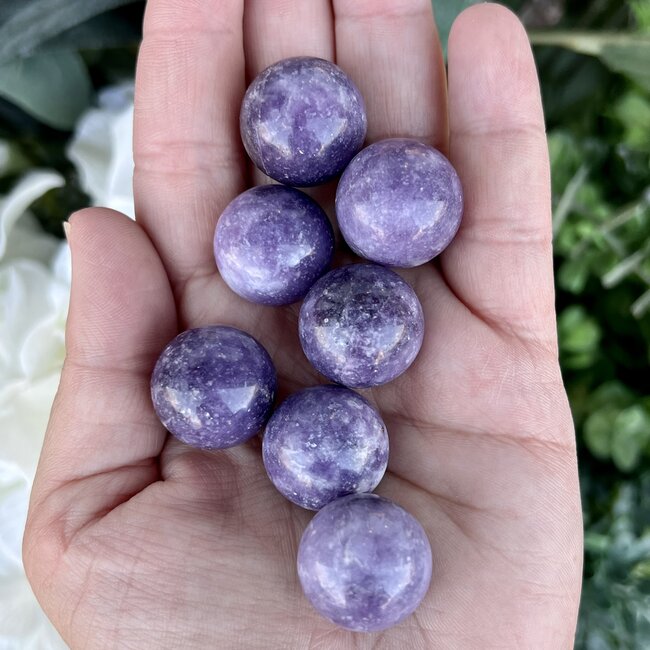 Lepidolite (Purple Mica Muscovite) Spheres Orb - 15-20mm
