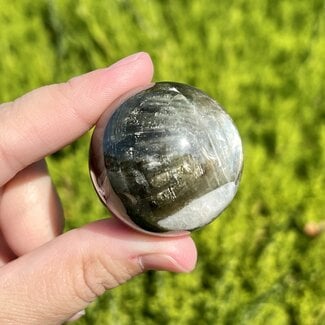 Green Lepidolite with Mica Sphere Orb - 35mm