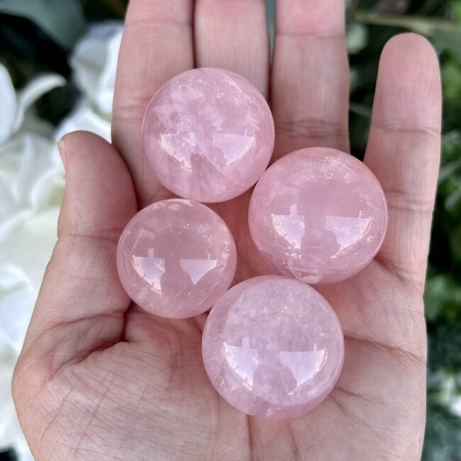 Rose Quartz Spheres Orbs - 25-30mm