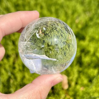 Clear (Crystal) Quartz Sphere Orb - 50mm Rainbows