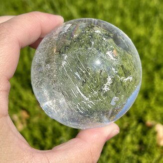 Clear Quartz Sphere Orb - 65mm Rainbows