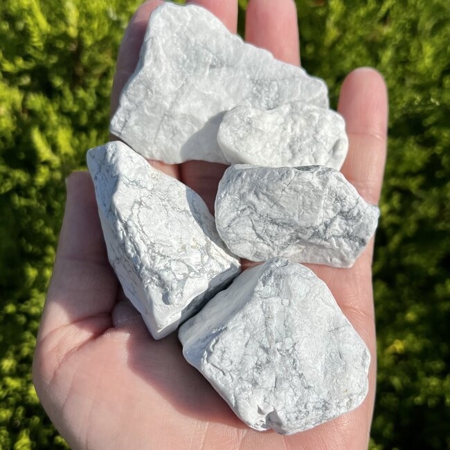 White Howlite (Magnesite) Medium - Rough Raw Natural