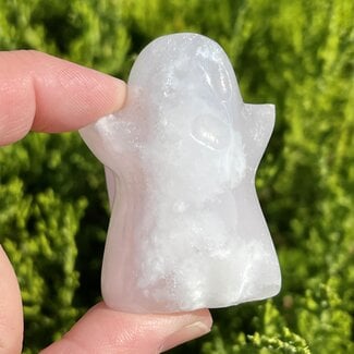 Pink Opal Spooky Haunting Ghost -Small 1" Carving Figurine
