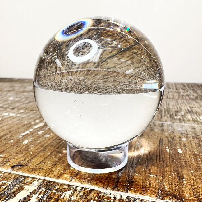 Clear Glass Crystal Ball for Divination Scry Scrying - 60mm Sphere Orb