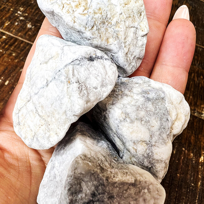 White Howlite (Magnesite) Medium - Rough Raw Natural