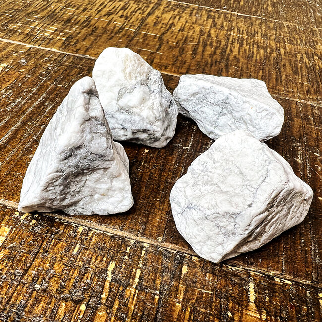 White Howlite (Magnesite) Medium - Rough Raw Natural