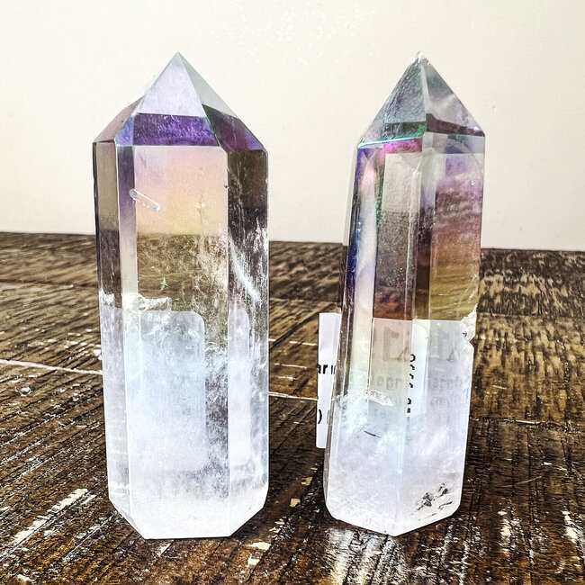 Angel Aura Clear Quartz Tower Point Generator - Small (1-3")