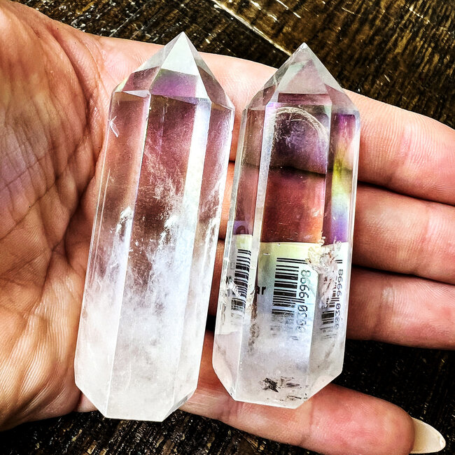Angel Aura Clear Quartz Tower Point Generator - Small (1-3")