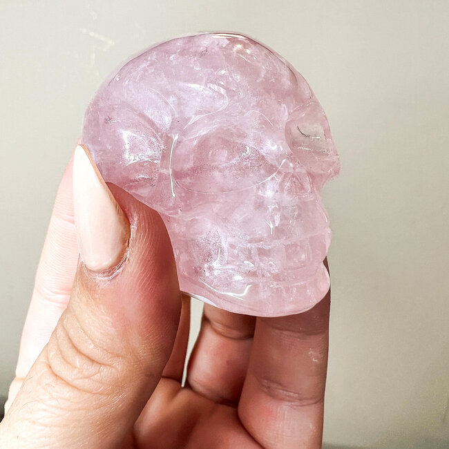 Rose Quartz Skulls - Medium 2" Carving