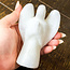 White Alabaster Angel - Medium 4-4.5" - Figurine Carving