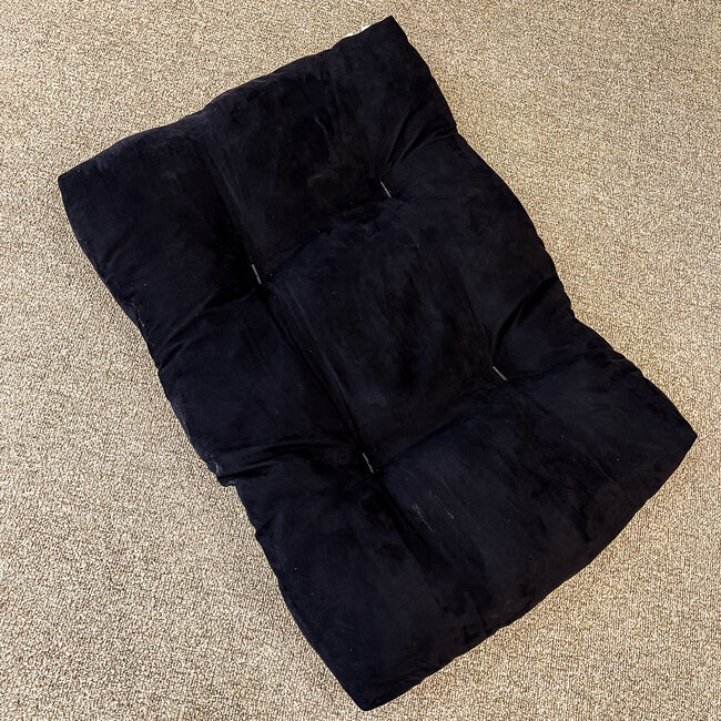 Meditation Zabuton Black Cushion Pouf Poof Pillow