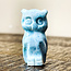Larimar Owl Figurine - Carving