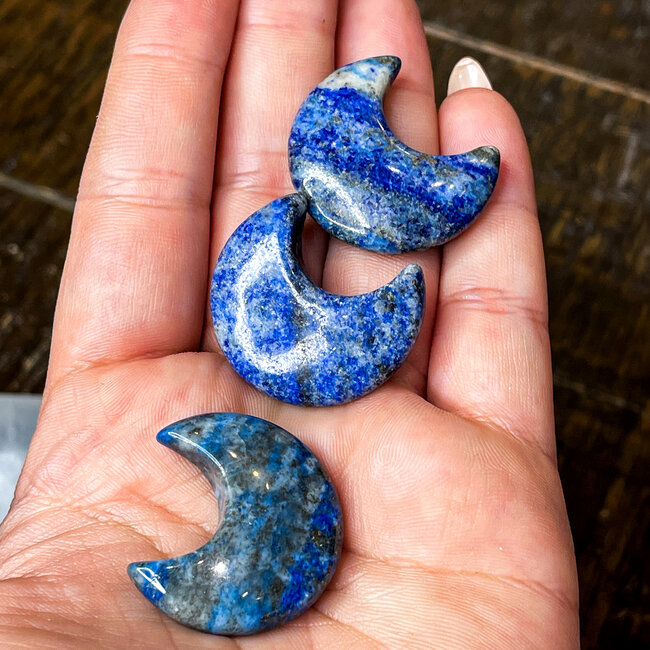 Lapis Lazuli Crescent Moons