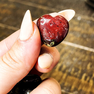 Dragons Blood Jasper Hearts - Mini