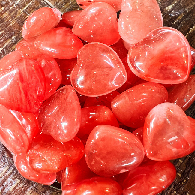 Cherry Quartz Hearts - Mini