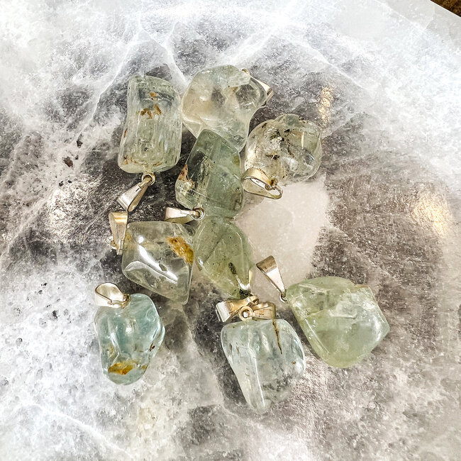 Blue Topaz Pendant - Tumbled