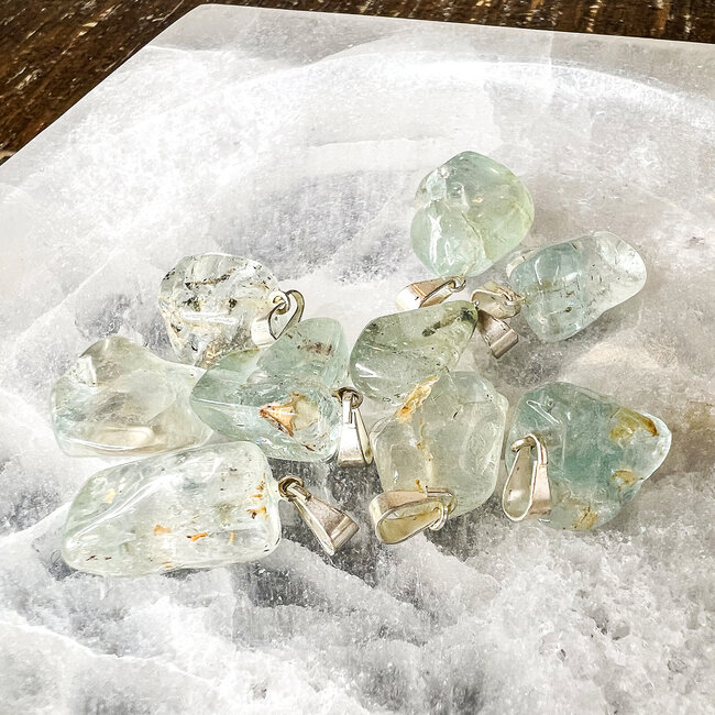 Blue Topaz Pendant - Tumbled