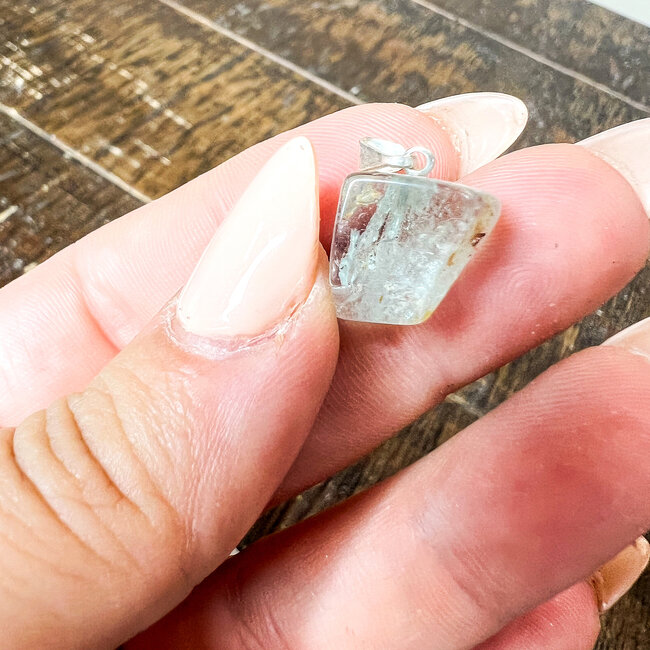 Blue Topaz Pendant - Tumbled