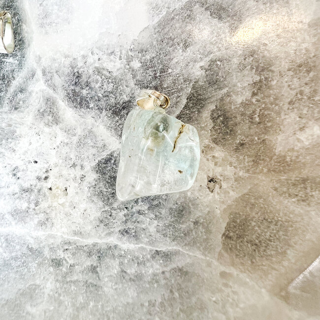 Blue Topaz Pendant - Tumbled