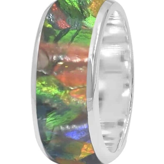 Ammolite Ring - Size 6 - Sterling Silver