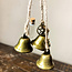 Witch Wicca Bells - Long Simple Door Handle - 3 Bells Chime Protection Handmade