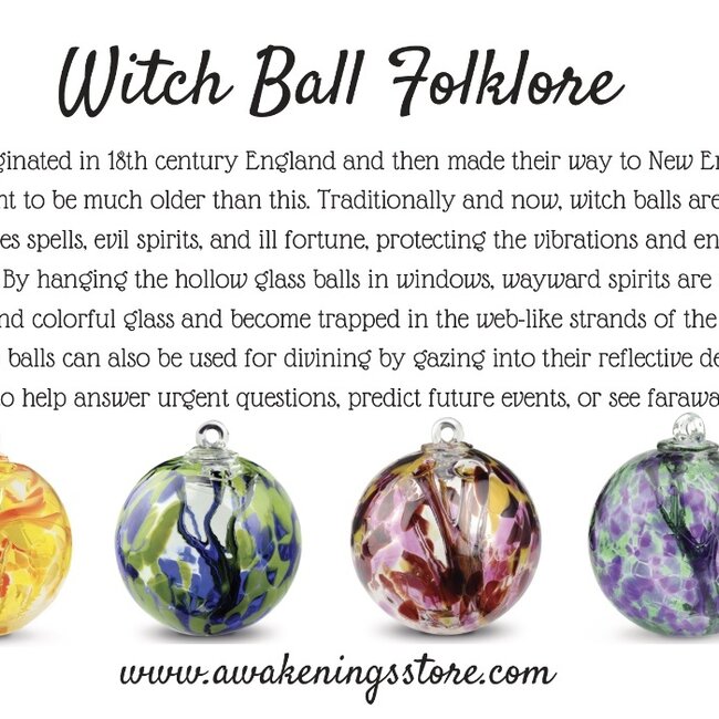 Green, Red and Light Green Mosaic Specula Spirit Friendship Gazing Watch Wizard Kugel Witch Balls - Small 4"x 4"