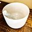 Glass Crystal Singing Bowl - Frosted White 8-9" - Key of E (Solar Plexus) Mallet Ring