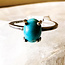 Turquoise Ring - Size 6 Oval Simple-Sterling Silver